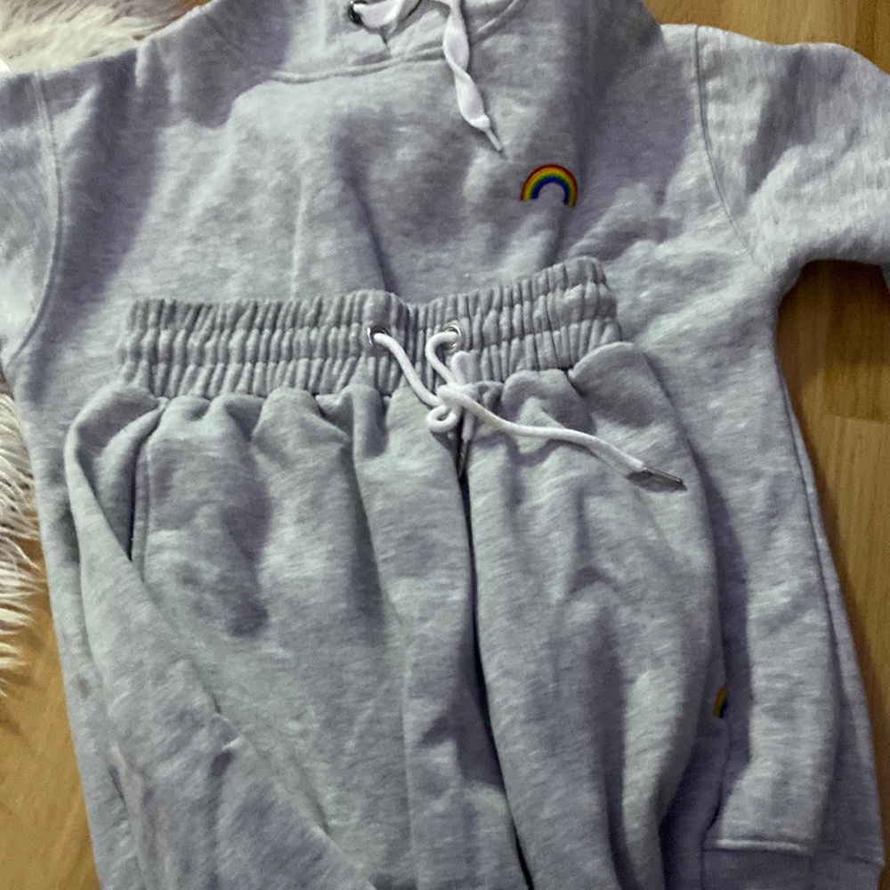 Sweat pants and sweater